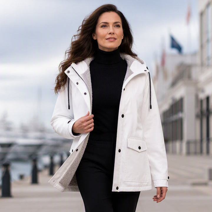 Evelyn | Plush Lined Hooded Jacket
