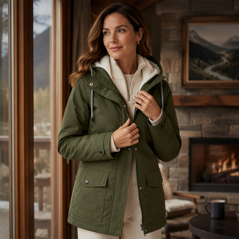 Evelyn | Plush Lined Hooded Jacket