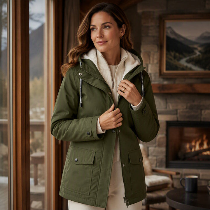 Evelyn | Plush Lined Hooded Jacket